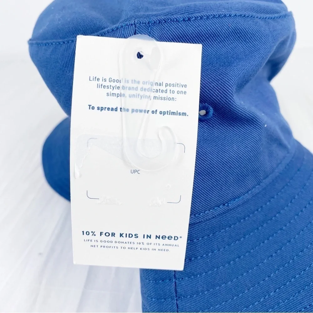 NWT Life Is Good Bucket Hat Blue The Great Outdoors